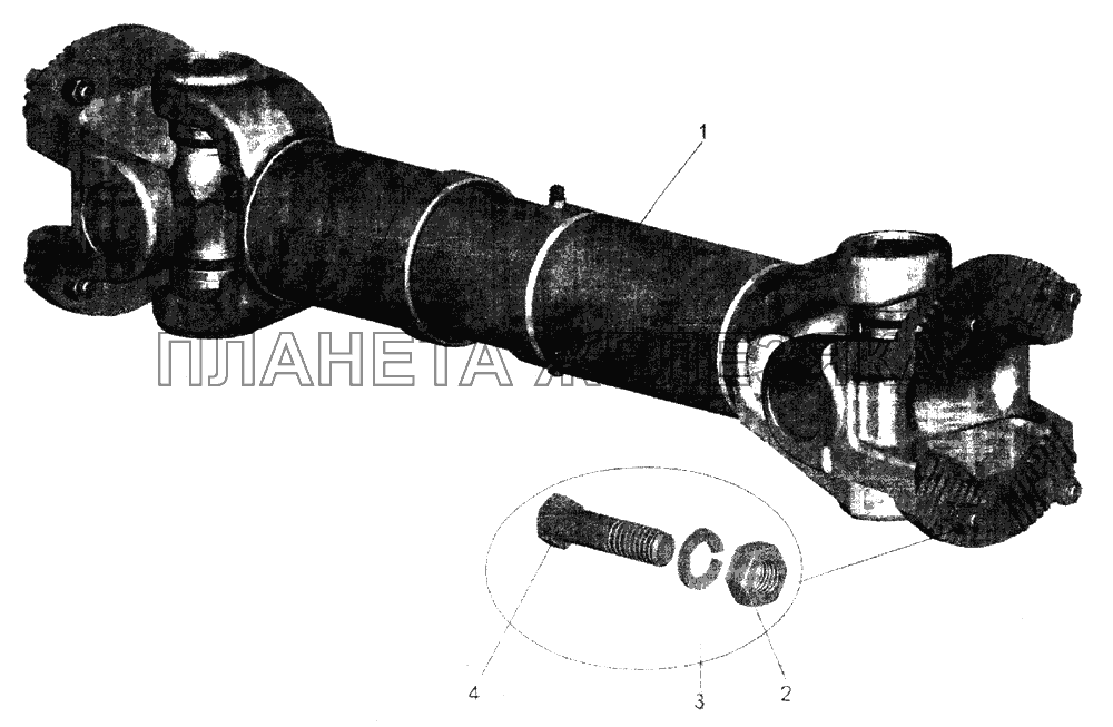 Установка карданного вала (после сентября 2003 года) МАЗ-152